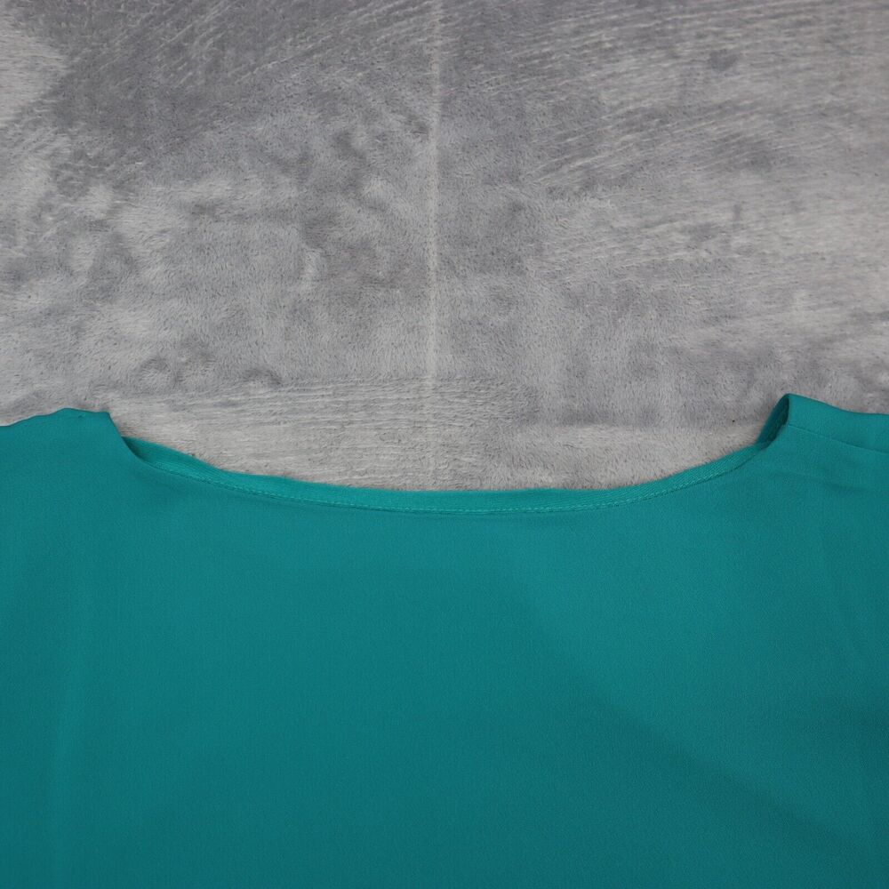 J.Jill Wearever Collection Shirt Womens XL Teal Round Neck Ruffle Sleeve Top NEW - Picture 16 of 16
